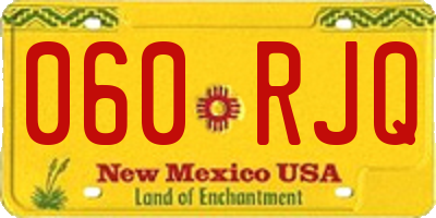 NM license plate 060RJQ