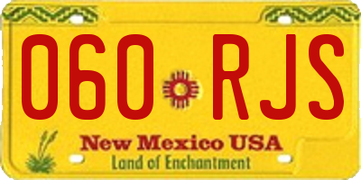NM license plate 060RJS
