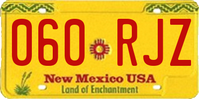 NM license plate 060RJZ
