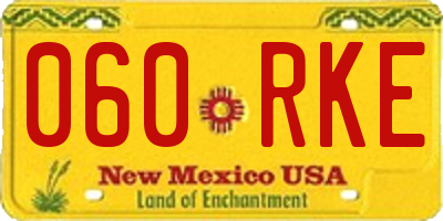 NM license plate 060RKE