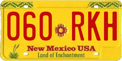 NM license plate 060RKH