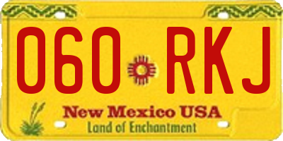 NM license plate 060RKJ