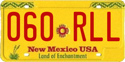 NM license plate 060RLL