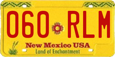 NM license plate 060RLM