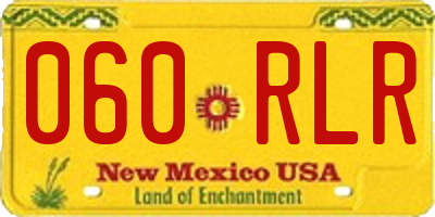 NM license plate 060RLR