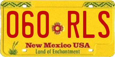 NM license plate 060RLS