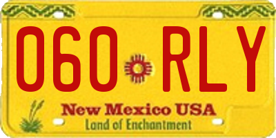 NM license plate 060RLY
