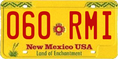 NM license plate 060RMI