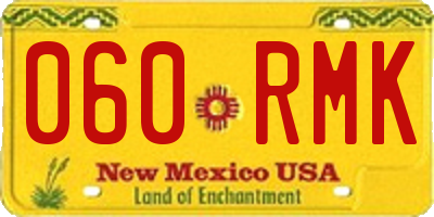 NM license plate 060RMK