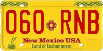 NM license plate 060RNB