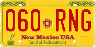 NM license plate 060RNG