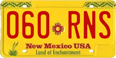 NM license plate 060RNS