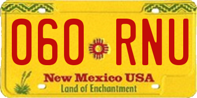 NM license plate 060RNU