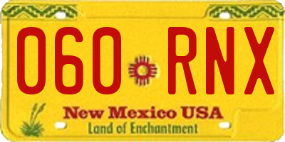 NM license plate 060RNX