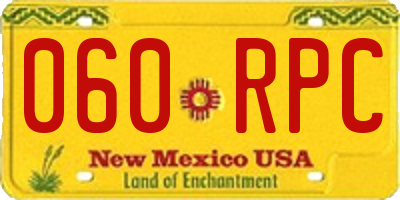 NM license plate 060RPC