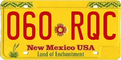 NM license plate 060RQC