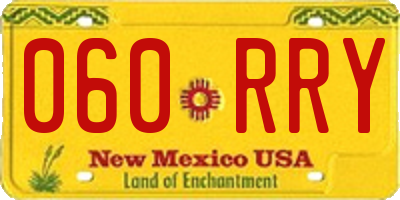 NM license plate 060RRY