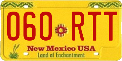 NM license plate 060RTT