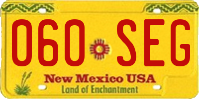 NM license plate 060SEG