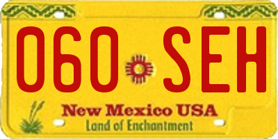 NM license plate 060SEH