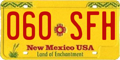 NM license plate 060SFH