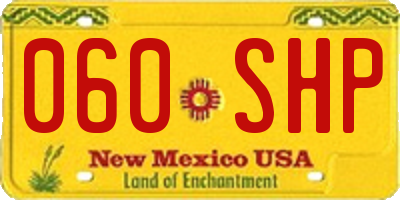 NM license plate 060SHP
