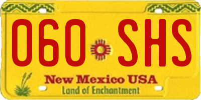 NM license plate 060SHS