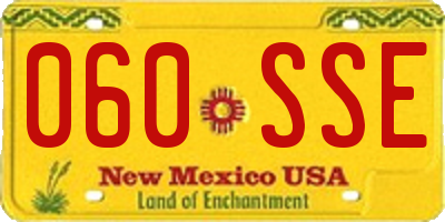 NM license plate 060SSE