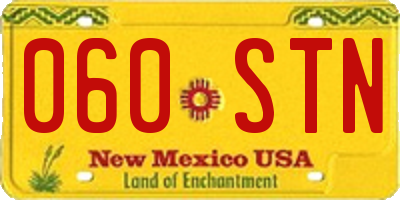 NM license plate 060STN