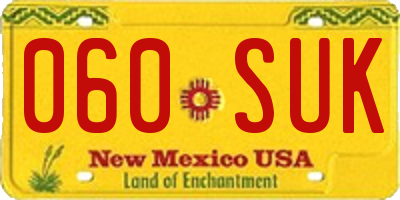 NM license plate 060SUK