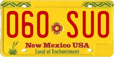 NM license plate 060SUO