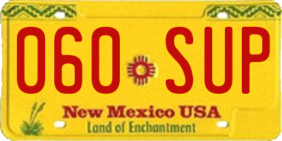 NM license plate 060SUP