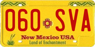 NM license plate 060SVA