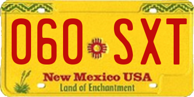 NM license plate 060SXT