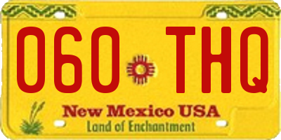 NM license plate 060THQ