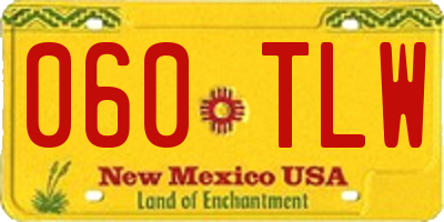 NM license plate 060TLW