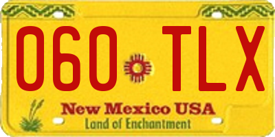 NM license plate 060TLX