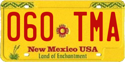 NM license plate 060TMA