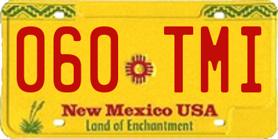 NM license plate 060TMI
