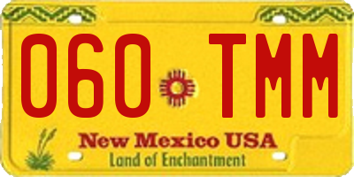 NM license plate 060TMM