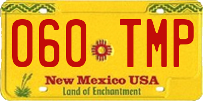 NM license plate 060TMP