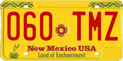 NM license plate 060TMZ