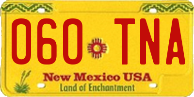 NM license plate 060TNA