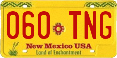NM license plate 060TNG