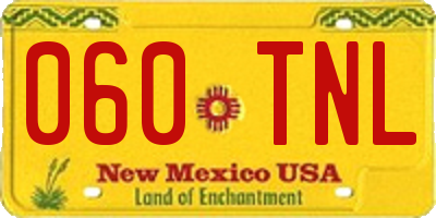 NM license plate 060TNL