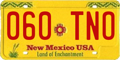 NM license plate 060TNO