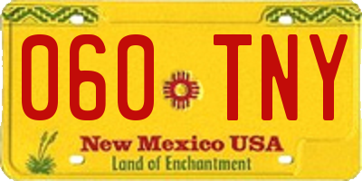 NM license plate 060TNY