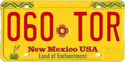 NM license plate 060TOR