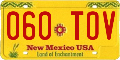 NM license plate 060TOV