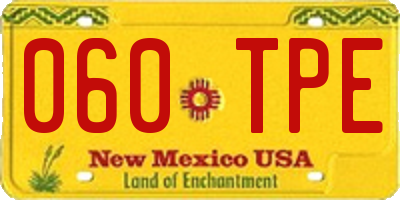 NM license plate 060TPE